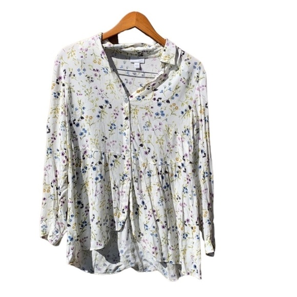 J. Jill small button down floral blouse at - Picture 1 of 4